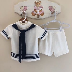 Kids Vintage Sailor short set